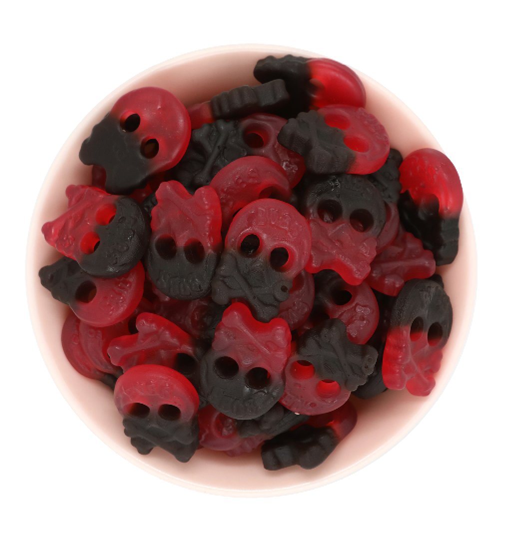 Mini Hindbær Lakrids Skulls